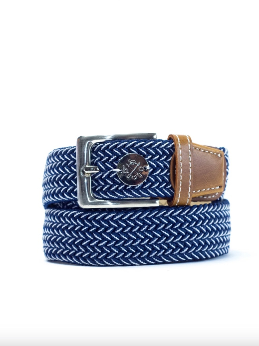 Hunt Club The Derby Belt in Open Water navy sz Petite 36"37" Equestrian Belt